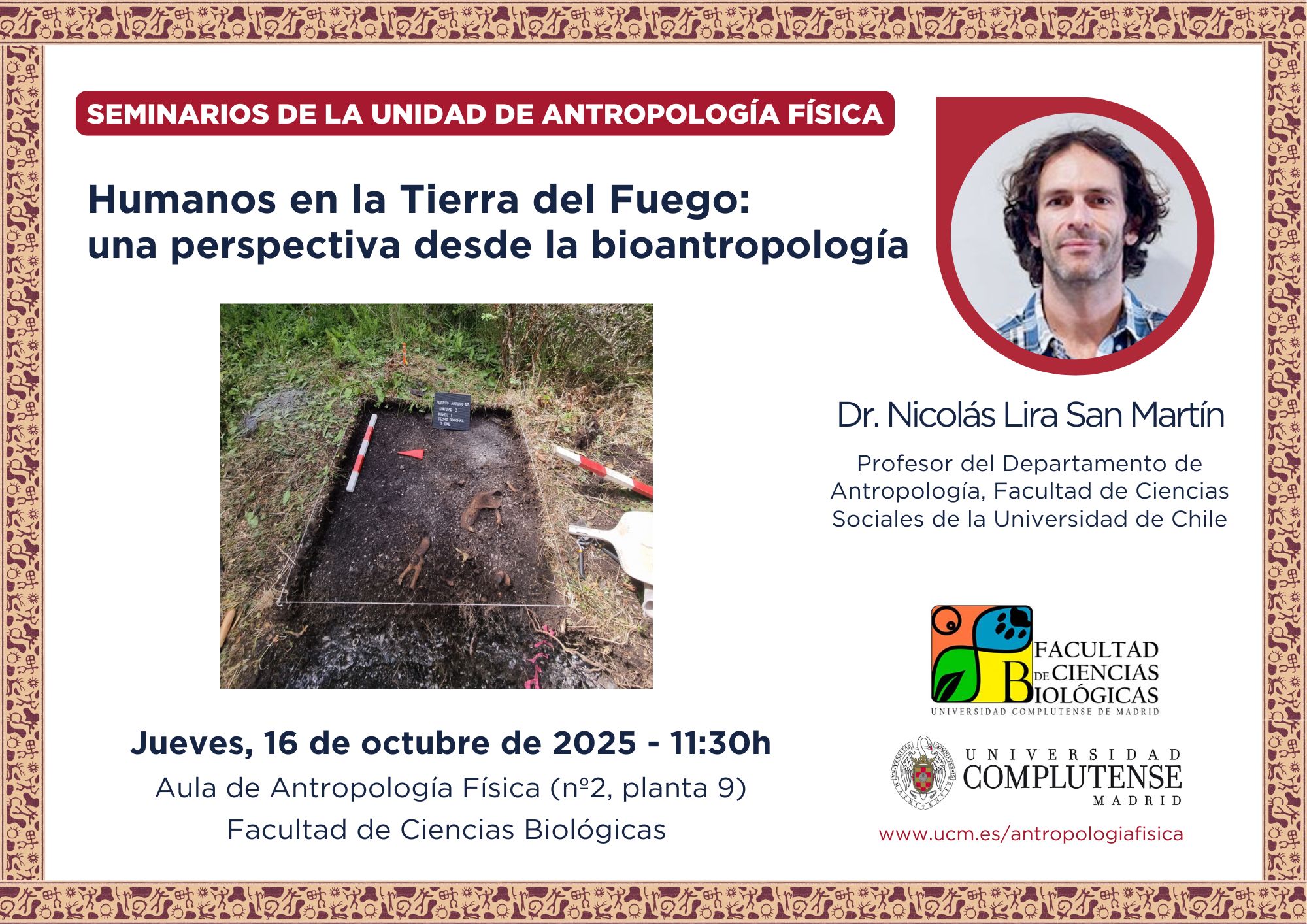 Seminarios de Antropología: «Humanos en la Tierra del Fuego: una perspectiva desde la bioantropología» 16 de octubre.